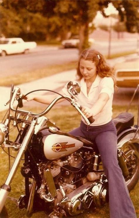 old biker chick|25 Vintage Photos of Badass Women Riding Their Choppers.